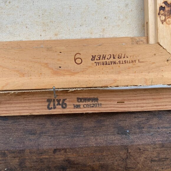 Vintage Original Art Floral Stillife in Round Vase. Acrylic Painting, Daisies, M - Picture 7 of 11